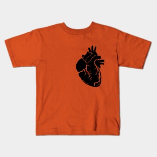 Anatomical heart design, black Kids T-Shirt